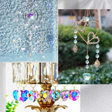 1 Box 12Pcs 1.06 Inch Crystal Heart Prism Suncatcher Glass Heart Ornament Small Clear AB Lamp Prisms Charms Bulk Rainbow Maker Suncatchers for Windows Room Garden Wedding Decoration Pendant