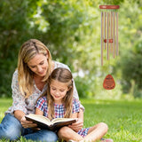 Niece Gifts Wind Chimes - Waterproof Golden Windchimes Decor with Greeting Card Indoor Outdoor Garden Patio Yard Balcony Home Hanging Christmas New Year Birthday Gift for Nieces from Aunt