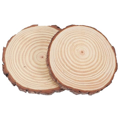 VICASKY 2pcs Wooden Garden Stepping Stones Outdoor Pathway Decor Lightweight Durable Wood Logs for Lawn Patio Walkway Landscaping