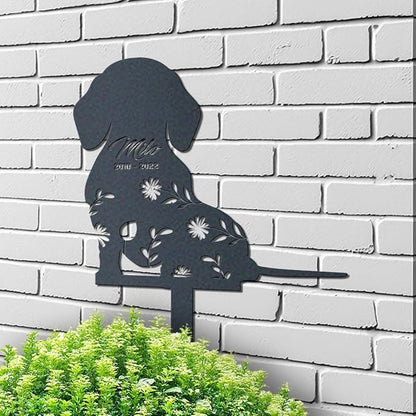 Custom Dachshund Garden Stake,Metal Yard Art,Dog Memorial Gift,Dachshund Lawn Art,Pet Loss Gift,Pet Grave Marker,Dachshund Memorial,Gift for Dog Lovers,Sympathy Stake,Dachshund Gift.
