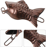 GALPADA Aluminum Alloy Decorative Rain Chain for Gutters Outdoor Hanging Rain Chain with Copper Fish Design for Garden Porch Drainage