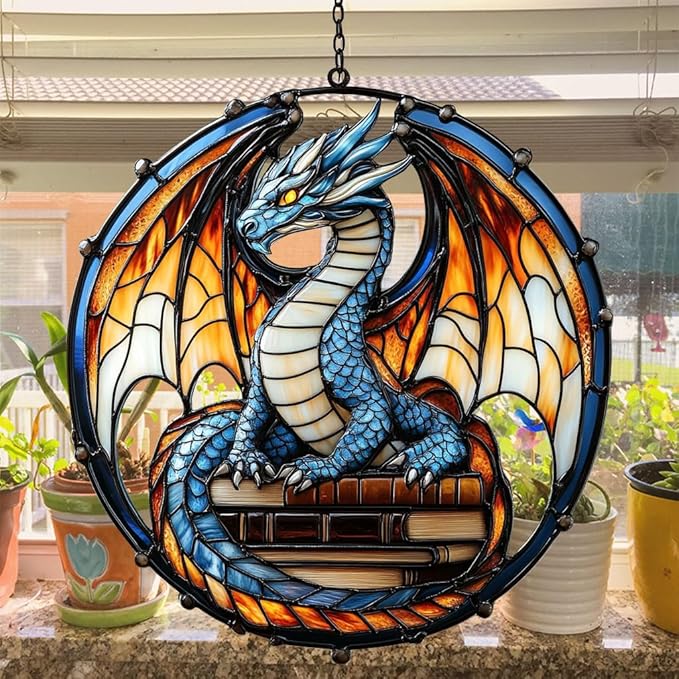 Family Reunion Tree Acrylic Suncatcher Stained Glass Effect Window Car Hanging Christmas Ornament Indoor Outdoor Decor Garden Sun Catcher Panel for Christmas Lover for Women Mom Grandma