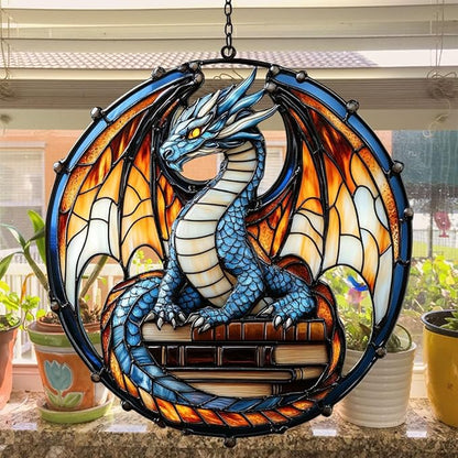 Family Reunion Tree Acrylic Suncatcher Stained Glass Effect Window Car Hanging Christmas Ornament Indoor Outdoor Decor Garden Sun Catcher Panel for Christmas Lover for Women Mom Grandma