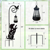 Metal Dog Stake with Solar Lights Outdoor Decorative,Beagle Lawn Ornaments,Womens Gifts Unique,Garden Silhouette Animal Decor