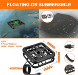 Aobiono Upgraded Pond Heater De-Icer with Light Indicator, Automatic Thermostatic Control 48°F On / 95°F Off, Keeps Ice Hole for Fish Koi Ponds, Stock Tanks, Bird Baths, 12 ft Cord (500W)