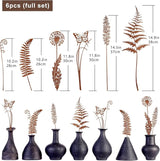 Set of 6 Metal Flowers for Outside, Metal Flowers Garden Outdoor Yard Ornaments Decor Plant Fairy Garden Stakes Yard Art Plant Decorations for Pots Accessories Lawn Ornaments