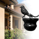 Birds Rain Chain Metal Bird Outdoor Decoration Rainwater Chain for Gutters, 3.28 FT Length with 8 Birds, Durable and Elegant Garden Drainage & Eaves Decor