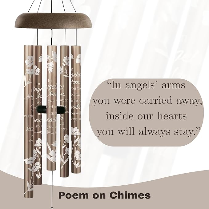 Carson 30" 'Angels' Arms' Memorial Wind Chime- Garden/Patio/Porch Outdoor Decor
