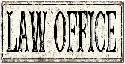 Madcolitote Personalized Law Office Street Sign Vintage Law Office Wood Signs Farmhouse Wall Art Rustic Wall Decorations for Living Room Home Decor for Home Man Cave 6x12in