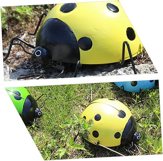 Homoyoyo Large Artificial Ladybug Pendant Creative Iron Garden Ornament for Home Decor Holiday Garden Lovers and Ladybug Enthusiasts