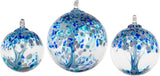 Dale Tiffany Hand Blown Glass, 3" Diameter Aqua, Tree of Life Collection, Witch Globe Hanging Garden Indoor/Outdoor Decorative Ornament Gazing Ball