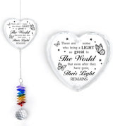Glass Suncatcher Ornament - Unique Memorial Mother's Day for Loss of Family, Loved Ones - Crystal Rainbow Maker - Hanging Crystal Decor - Loss of Mom Dad Friend Pet