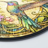 Stained Glass Window Hanging Hummingbird Sun Catcher, Gifts for Hummingbird Lovers, Colorful Bird Suncatcher for Window, Home Wall Art Decoration, Glass Bird Ornament Decor