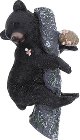 Toyvian Resin Bear Sculpture Lifelike Outdoor Animal Decor for Garden Durable Weather-Resistant Art Charming Tree Decoration for Nature Lovers and Adventurers