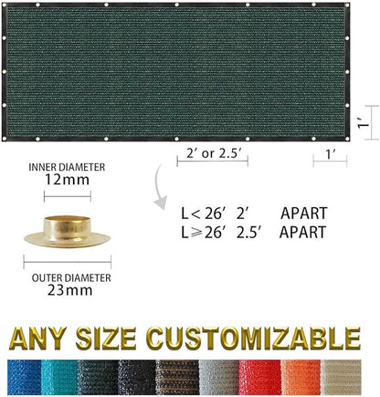 Houssity Zip Cable Ties and Green 3' x 7' Balcony Deck Fence Privacy Screen Cover Panel Shade Cloth Fabric for Chain Link Fence Patio Pool Railing Porch Playground Dog Kennel Residence Commercial Use