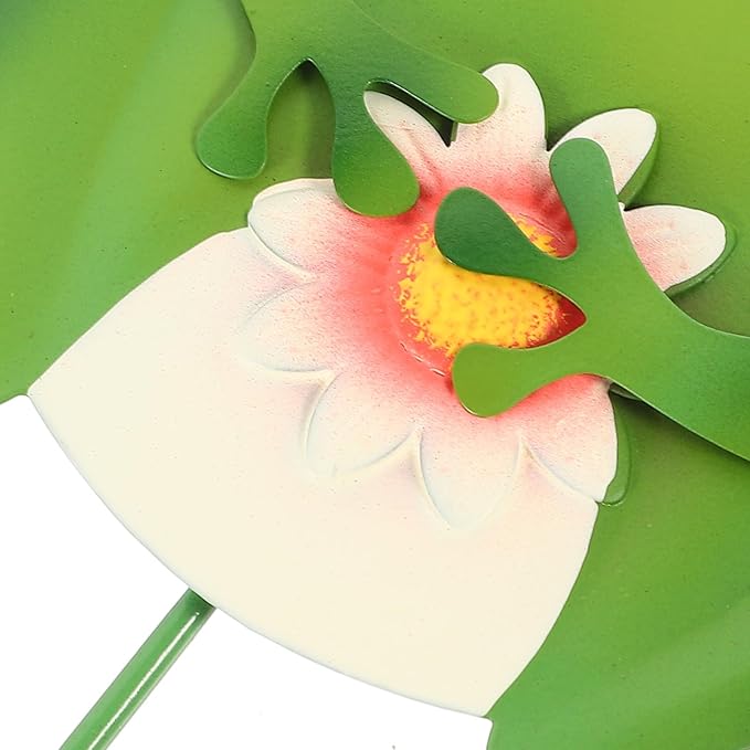 BESPORTBLE Decorative Garden Stakes, Metal Frogs Spring Outdoor Gardening Decor Signs, Outdoor Decorations for Patio Outside Yard Lawn 2Pcs