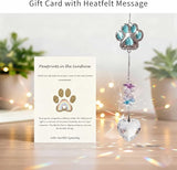 Pet Memorial Gifts for Dogs Cats: Heart Crystal Suncatcher Dog Memorial Gifts Loss of Dog Sympathy Gift Pet Remembrance Gift for Grieving Friends Family Member, Cat Memorial Gifts for Loss of Cat