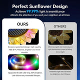 Solar Garden Lights - Upgraded Solar Sunflower Light, Ground/Wall 2 In 1, Outdoor Lights Waterproof IP67,Garden Yard Patio Backyard Pathway Landscape Fence Wall Decoration, Multicolor(6 Pack)