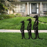 Iron Art Mongooses Garden Statue Sculpture Outdoor Backyard Decorations Figurine Yard Backyard Ornaments Yard Sign Trade Sign Wall Decors