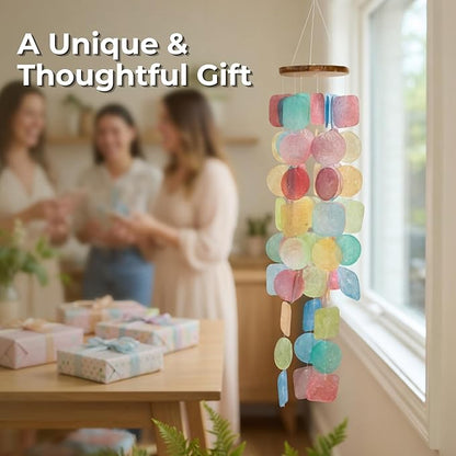 Solange & Frances Rainbow Wind Chimes for Outside. Spring Porch Decor Windchime Outdoors, Home Decor, Wind Chimes Garden Decor and Front Porch Decor. Unique Birthday Gifts, for Mom