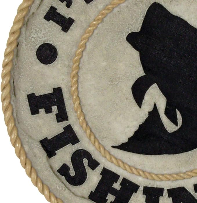 Spoontiques - Garden Décor - I'd Rather Be Fishing Stepping Stone - Decorative Stone for Garden