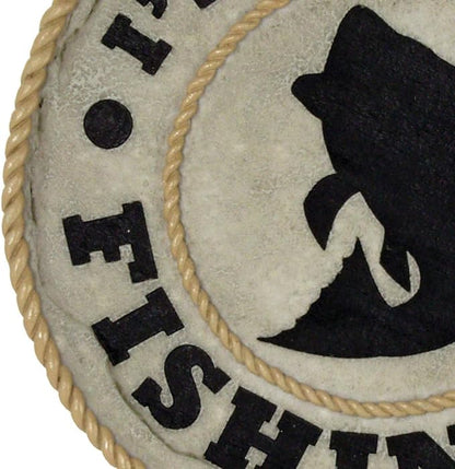 Spoontiques - Garden Décor - I'd Rather Be Fishing Stepping Stone - Decorative Stone for Garden