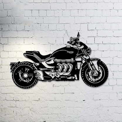 Tri.umph ROC.ket Metal Wall Art, Housewarming Gift, Wire Art Wall Decor, Motorcycle, Above Bed Decor, Bike Lover, Gift for Fathers day, Birthday, Christmas/Gift-21