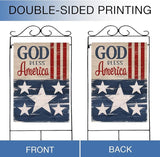 Hzppyz God Bless America Memorial Day 4th of July Patriotic House Flag, Veterans Day Stars Stripes Vintage Decorative Garden Yard Outdoor Large Decor, American USA Home Outside Decoration 28 x 40