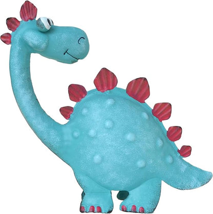 Handpainted Metal Dinosaur Decor - Outdoor Garden Statue for Yard/Indoor Shelf, Cute Dinosaur Gift for Garden Lovers