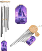 Wind Chimes for Outside Metal Wind Chimes Cosmic Sailing Ship Garden Backyard and Patio Decoration