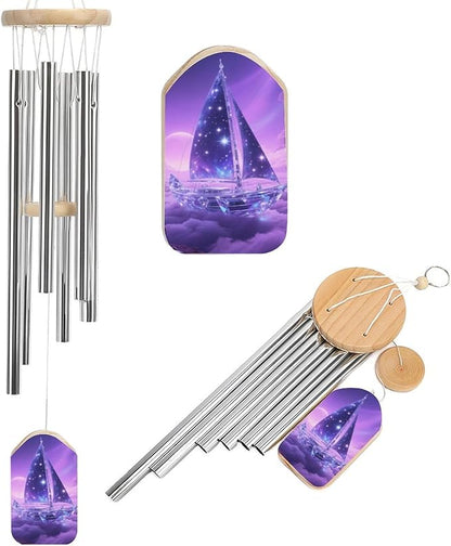 Wind Chimes for Outside Metal Wind Chimes Cosmic Sailing Ship Garden Backyard and Patio Decoration
