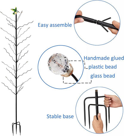 7.2FT Tall Wine Bottle Trees Stand for Garden Decorative, Rustproof Metal Bottle Tree Holder, Holds Up to 15 Bottles (Black)