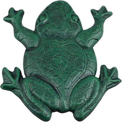 MDLUU Frog Stepping Stone, Cast Iron Frog Art, Decorative Flagstone for Garden Walkway, Yard, Patio Decor