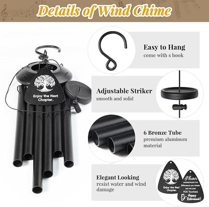 Retirement Gift for Woman Men, 25" Wind Chimes Retired Gifts, Leaving Farewell Gift for Coworker, Boss, Teacher, Nurses,Friends,Happy Retirement Gifts Ideas of Going Away Party Retirement Decorations