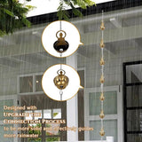 10.5ft Rain Chain for Outside, Rain Chain with 10 Buddha Cups, Adjustable Rain Catcher Chain for Outside, Replacement Downspout for Gutters, Eaves, Drainage