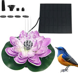 Solar Water Fountain - Garden Decor Solar Bird Fountain,Led Powered Ponds, Led Pond Pump Bird Bath, Lily Outdoor Ponds with 8 Nozzles, Water Pump for Outside Pond and Backyard