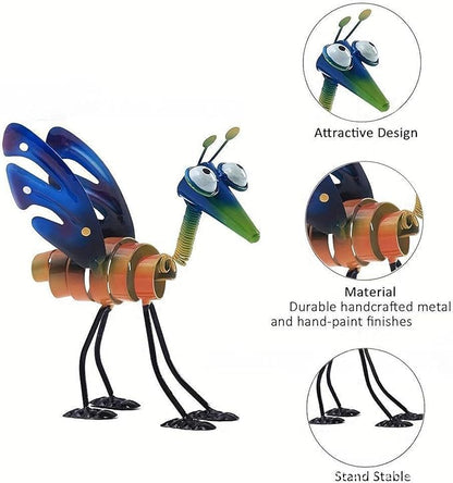 Yosoo Health Gear Metal Garden Grasshopper Decor Handcrafted Yard Art Outside Decoration Lawn Ornament Outdoor Model Large Cute Snails for Ornaments Patio Decorations Hanging Wall Statues