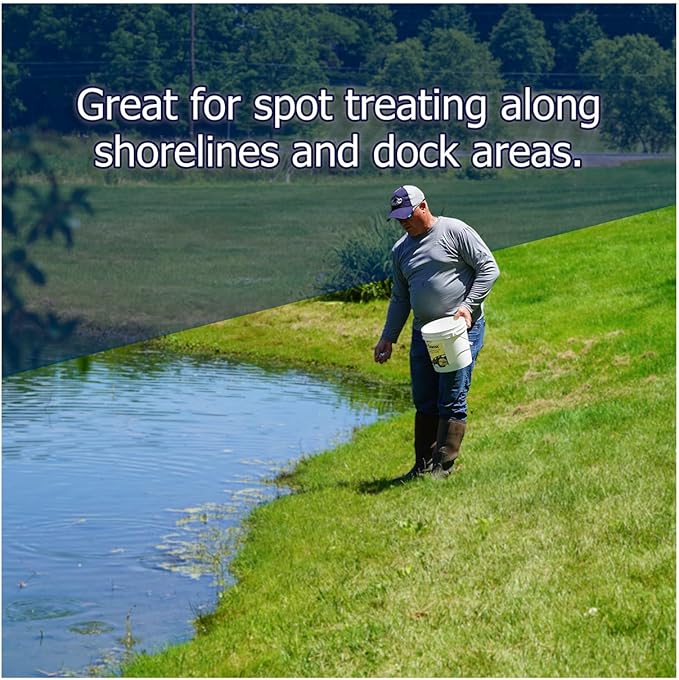 Muck Remover Pellets 5 lb (10 Scoops) | Pond Tablets Treat 1.25 Acres | Lake Muck Remover, Pond Sludge Reducer | Farm Pond Treatment