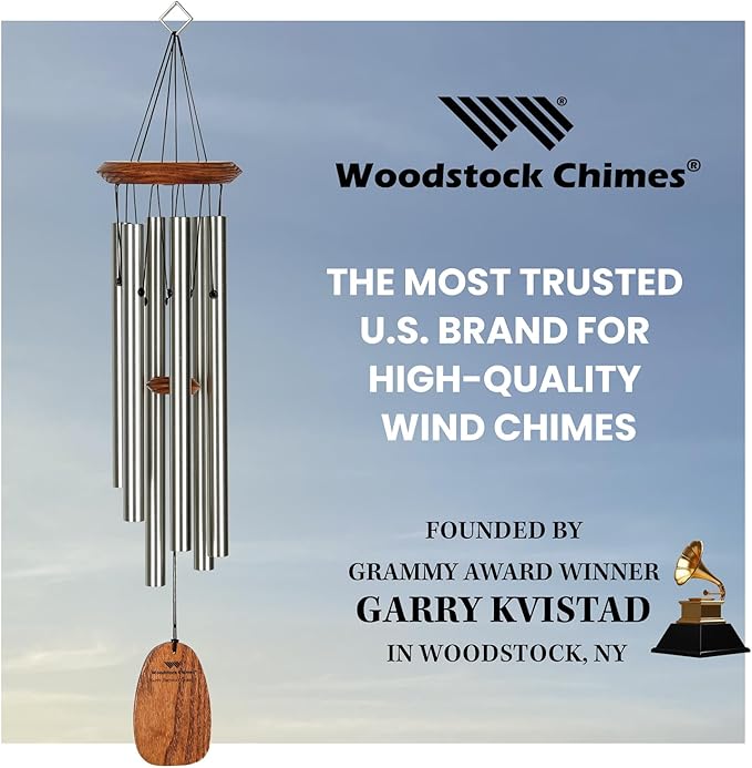 Woodstock Chimes Signature Collection, Woodstock Happy Birthday Chime, 22'' Famous Melodies Wind Chimes for Outdoor, Patio, Home or Garden Décor (Bday)