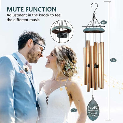 ASTARIN Wedding Gifts Wind Chime, Personalized Names & Date Wind Chimes Gifts for Couple 2026, Wedding Gift for Newlywed Bride Groom Husband Wife, Engagement Gift Valentine’s Day Produced in USA