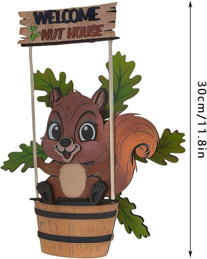 Animal Wind Garden Metal Sculpture Outdoor Art for Yard Patio (Black, 30CM)
