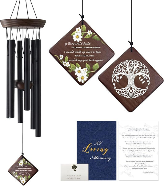 ASTARIN Wind Chimes for Outside, Memorial Wind Chimes Sympathy Wind Chimes for Loss of Loved One Tree of Life Memorial Wind Chime Bereavement Condolence Gifts for Loss of Mother Father Husband