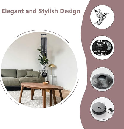 37-inch Hummingbird Wind Chimes are Suitable for Garden, Patio and Courtyard Decoration. They can be Given as Gifts of Comfort, Mourning and Remembrance to Loved Ones who Have Lost Them