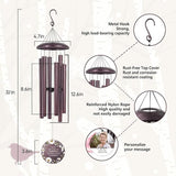 ASTARIN Custom Picture Memorial 32 inch Wind Chimes, Loss of Father Mother Sympathy Gift, Memorial Gifts for Loss of Son, Gifts for Grieving Friends, Sympathy Wind Chimes, Produced in USA