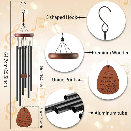 Pet Memorial Gifts for Dogs - Dog Memorial Gifts for Loss of Dog Mum Owner, Sympathy Wind Chimes for Outside, Pet Passing Away Bereavement Remembrance Present, Garden Patio Porch Yard Decor