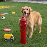 Fire Hydrant for Dogs to Pee On, 24" Metal Dog Fake Fire Hydrant Pee Post Red for Outdoor Training, Pee Pole with Ground Stakes, Fillable Base for Yard, Garden, Patio