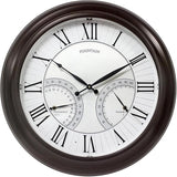 24" Jameson in/Outdoor Lighted Clock, Self-Illuminated, Waterproof, 3 in 1 Weather Station (Thermometer & Hygrometer), Metal Clock, Oil Rubbed Bronze Finish(Night Light)