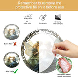 1PC Flower Fairy Acrylic Stained Glass Suncatcher Nature Round Flowers and Girls Suncatcher Hanging Decoration with Metal Chain-SunCatchers for Window Decor Outdoor Garden Decor Gift (A)