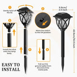 GIGALUMI 8 Pack Solar Lights Outdoor Waterproof, LED Solar Garden Lights, Outdoor Decorations, Garden Decor for Yard, Patio, Landscape, Planter, Walkway (Warm White)