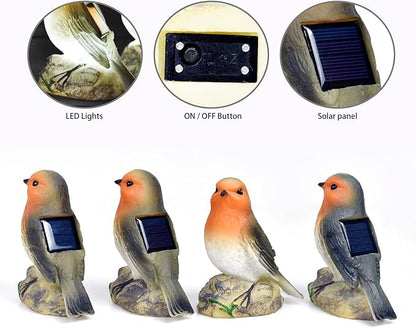 Solar Garden Outdoor Bird Statues Decor for Outside Yard Outdoor Home Patio Decor, Birthday for Mom Grandma Wife Sister Nana from Daughter Son Husband
